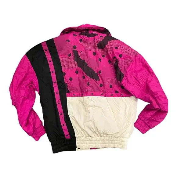 Vintage 80s 90s‎ Women’s Tyrolia Pink Color Block Ski Jacket Coat Size 6 Retro - Picture 8 of 10